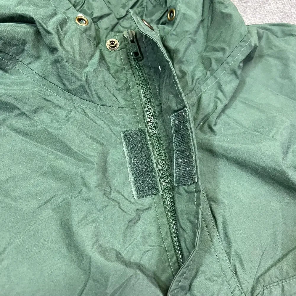 Vintage Gap Anorak Jacket Mens M Green Hooded Nylon 1/4 Zip Pullover Outdoor